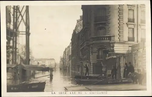 Ak Paris, La Crue, Rue de l'Universite