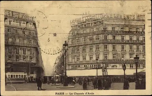 Ak Paris IX, Chaussée d'Antin