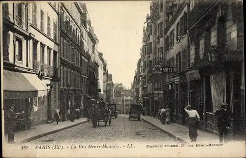 Ak Paris IX, Rue Henri Monnier