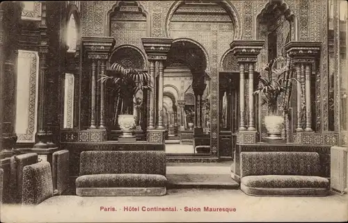 Ak Paris IX, Hotel Continental, Maurischer Salon