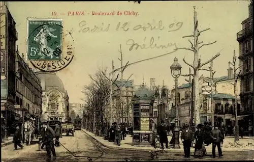 Ak Paris IX, Boulevard de Clichy