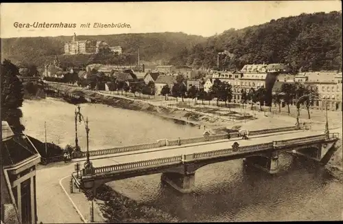 Ak Untermhaus Gera in Thüringen, Elisenbrücke