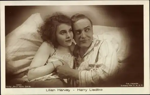 Ak Schauspieler Harry Liedtke und Lilian Harvey, Filmszene