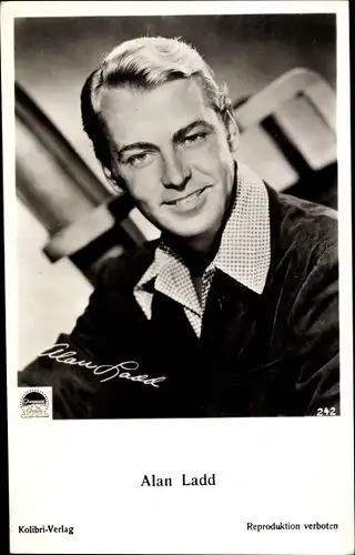 Ak Schauspieler Alan Ladd, Portrait