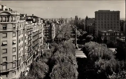 Ak Barcelona Katalonien Spanien, Paseo de Gracia