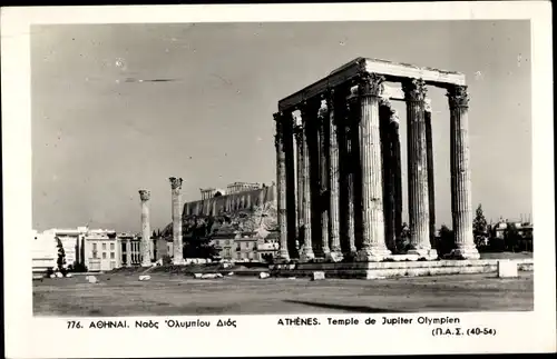 Ak Athen Griechenland, Temple de Jupiter Olympien
