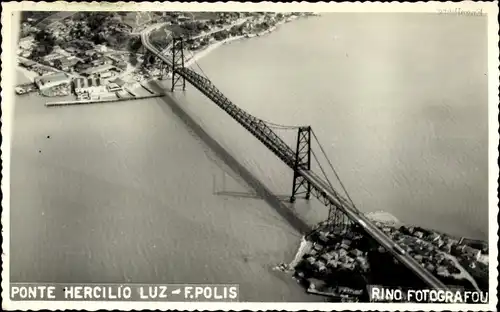 Ak Florianópolis Brasilien, Ponte Hercilio Luz