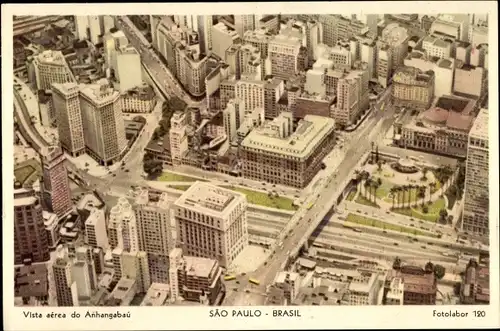 Ak São Paulo Brasilien, Fliegeraufnahme