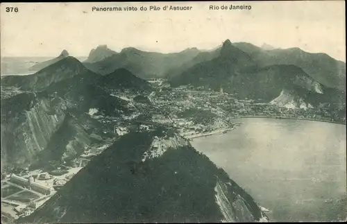 Ak Rio de Janeiro Brasilien, Panorama visto do Pao d'Assucer
