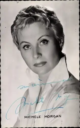 Ak Schauspielerin Michele Morgan, Portrait, Autogramm