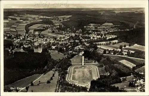 Ak Bad Elster im Vogtland, Panorama, Fliegeraufnahme