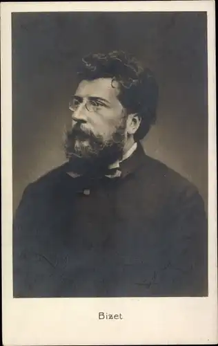 Ak Georges Bizet, Komponist, Portrait