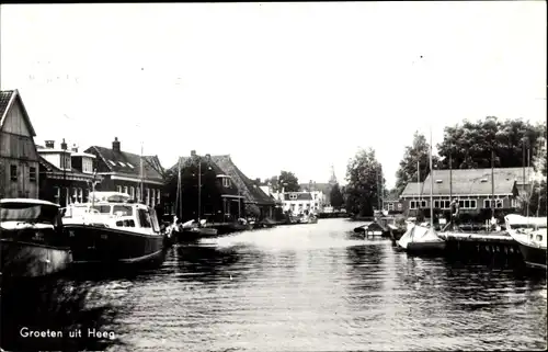 Ak Heeg Friesland Niederlande, Hafen