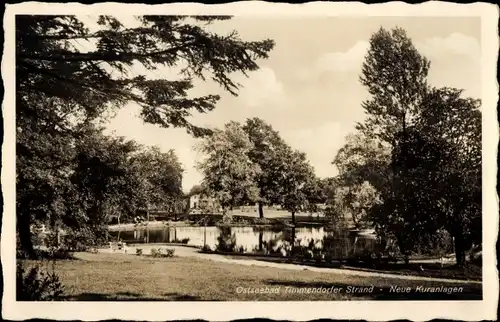 Ak Ostseebad Timmendorfer Strand, Neue Kuranlagen, Teich