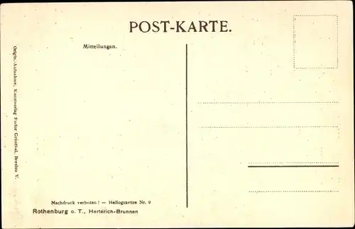 Ak Rothenburg ob der Tauber Mittelfranken, Herterichbrunnen