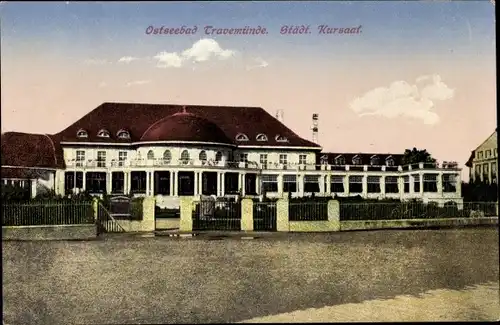 Ak Ostseebad Travemünde Lübeck, Städtischer Kursaal