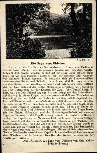 Ak Eutin in Ostholstein, Ukleisee, Die Sage vom Ukleisee