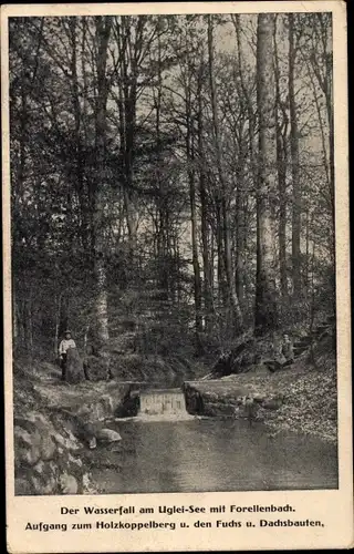 Ak Eutin in Ostholstein, Ukleisee, Uglei See, Wasserfall, Forellenbach, Gasthaus zum Uglei