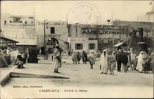 Ak Casablanca, Marokko, Porte de la Marine