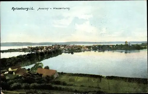 Ak Ratzeburg im Herzogtum Lauenburg, Aussicht vom Wasserturm