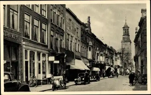 Ak Kampen Overijssel Niederlande, Oudestraat met Nieuwe Toren