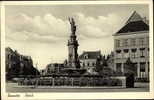 Ak Deventer Overijssel Niederlande, Brink, Statue