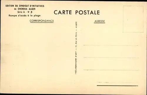 Ak Chenoua Algerien, Rampe d'acces a la plage