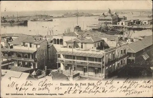 Ak Port Said Ägypten, Ensemble