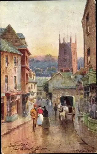 Künstler Ak Tavistock Devon England, The Parish Church