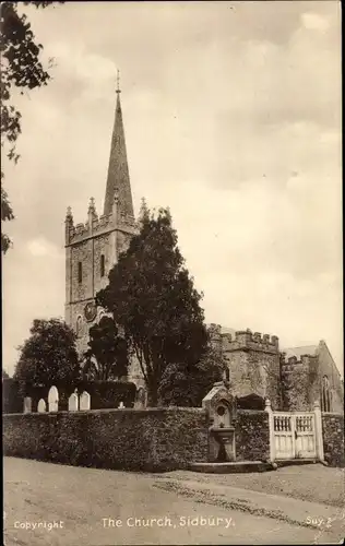 Ak Sidbury Devon England, Kirche