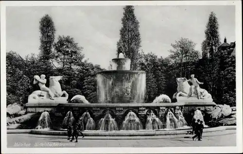 Ak München, Wittelsbacherbrunnen