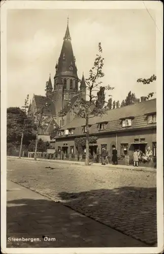 Ak Steenbergen Nordbrabant Niederlande, Dam, Kerk