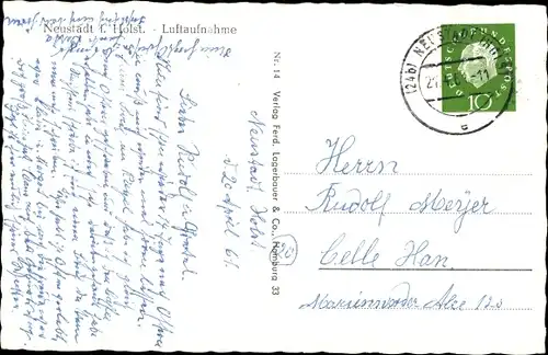 Ak Neustadt in Holstein, Totalansicht, Boote