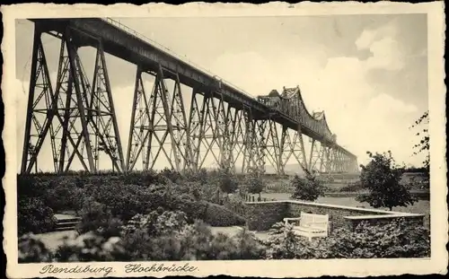 Ak Rendsburg in Schleswig Holstein, Hochbrücke