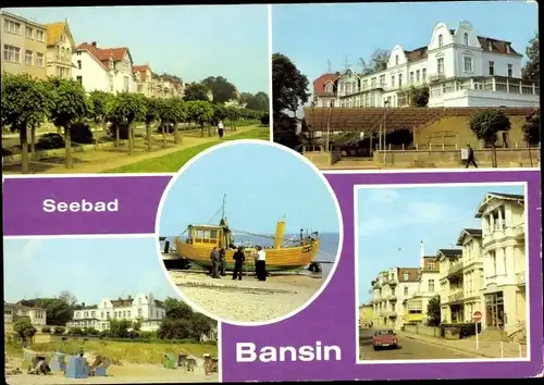 Ak Ostseebad Bansin Heringsdorf Usedom, FDGB Erholungsheim Josef Orlopp, Karl Marx Straße, Promenade