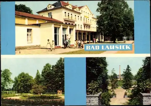 Ak Bad Lausick in Sachsen, Parkanlage, Kurpark