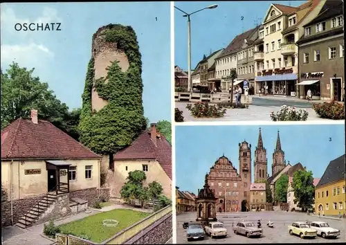 Ak Oschatz in Sachsen, Museum, Ernst-Thälmann-Platz, Markt