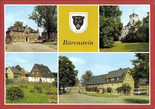 Ak Bärenstein Altenberg Erzgebirge, Rathaus, Erholungsheim