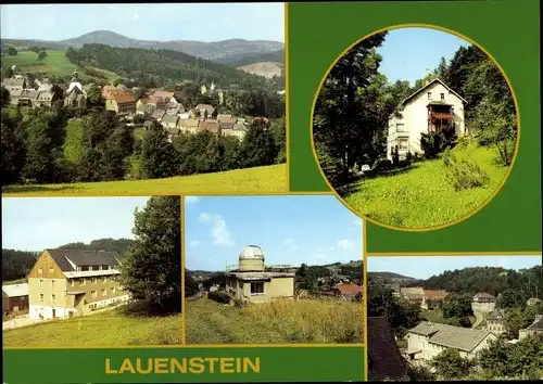 Ak Lauenstein Altenberg im Erzgebirge, Buchhändler-Erholungsheim, Schulsternwarte