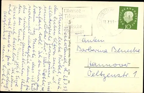 Ak Insel Sylt in Nordfriesland, Kliff, Strand