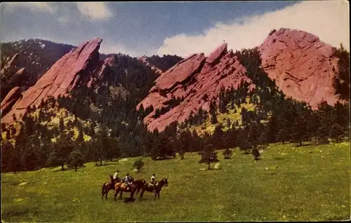 Ak Boulder Colorado USA, Flatiron Rocks, Pferde