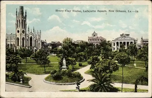 AK New Orleans Louisiana USA, Henry Clay Statue, Lafayette Square