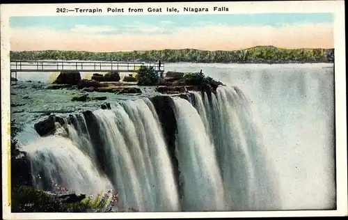 Ak Niagara Falls Ontario Kanada, American Falls, Terrapin Point von Goat Isle