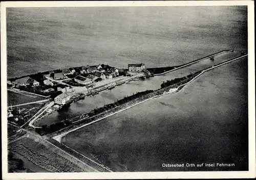 Ak Orth Insel Fehmarn, Fliegeraufnahme