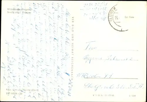 Ak Wittenberge an der Elbe Prignitz, Straße des 7. Oktober