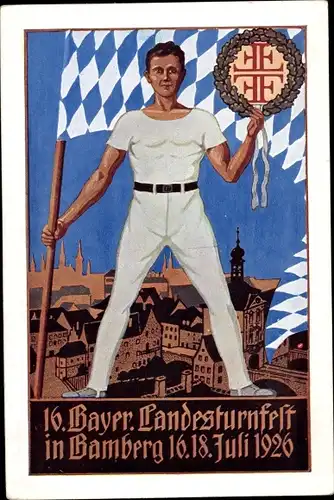 Ak Bamberg in Oberfranken, 16. Bayerisches Landesturnfest 1926