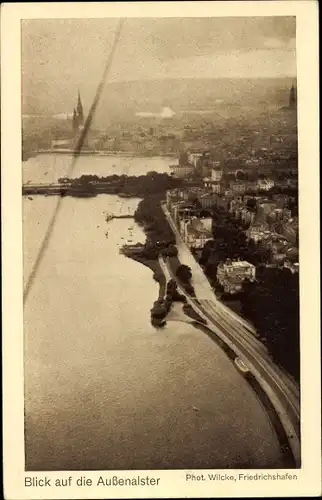 Ak Friedrichshafen am Bodensee, Blick auf die Außennalster