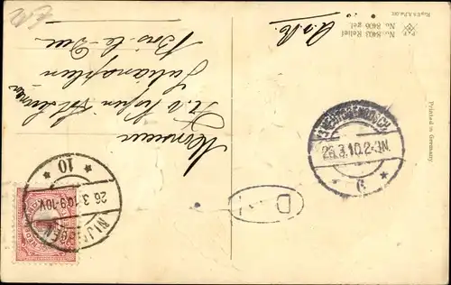 Präge Ak Glückwunsch Ostern, Huhn als Eierverkäuferin, Schirm, Stricken