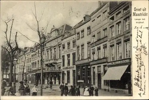 Ak Maastricht Limburg Niederlande, Langs het Vrijthof