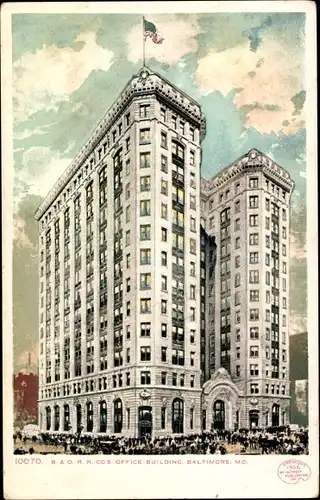Ak Baltimore Maryland USA, Co. Bürogebäude